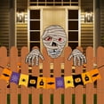 thumbnail image 4 of SUYOLL Halloween Fence Peeking Yard Decorations,Spooky Face With Hands Outdoor Lawn Fence Art Signs For Halloween Party Backyard Garden Patio Decor, 4 of 8
