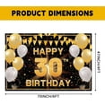 thumbnail image 3 of 6x4FT Happy 30th Birthday Backdrop for Men Women White Black Gold Glitter Balloons 30 Birthday Photography Background 30 Year Old Birthday Party Decorations Banner Supplies Photo Booth Props, 3 of 7