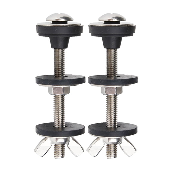 Lshylf Toilet Tank To Bowl Kit Heavy Duty With Stainless Rubber Washers(Black,One Size)