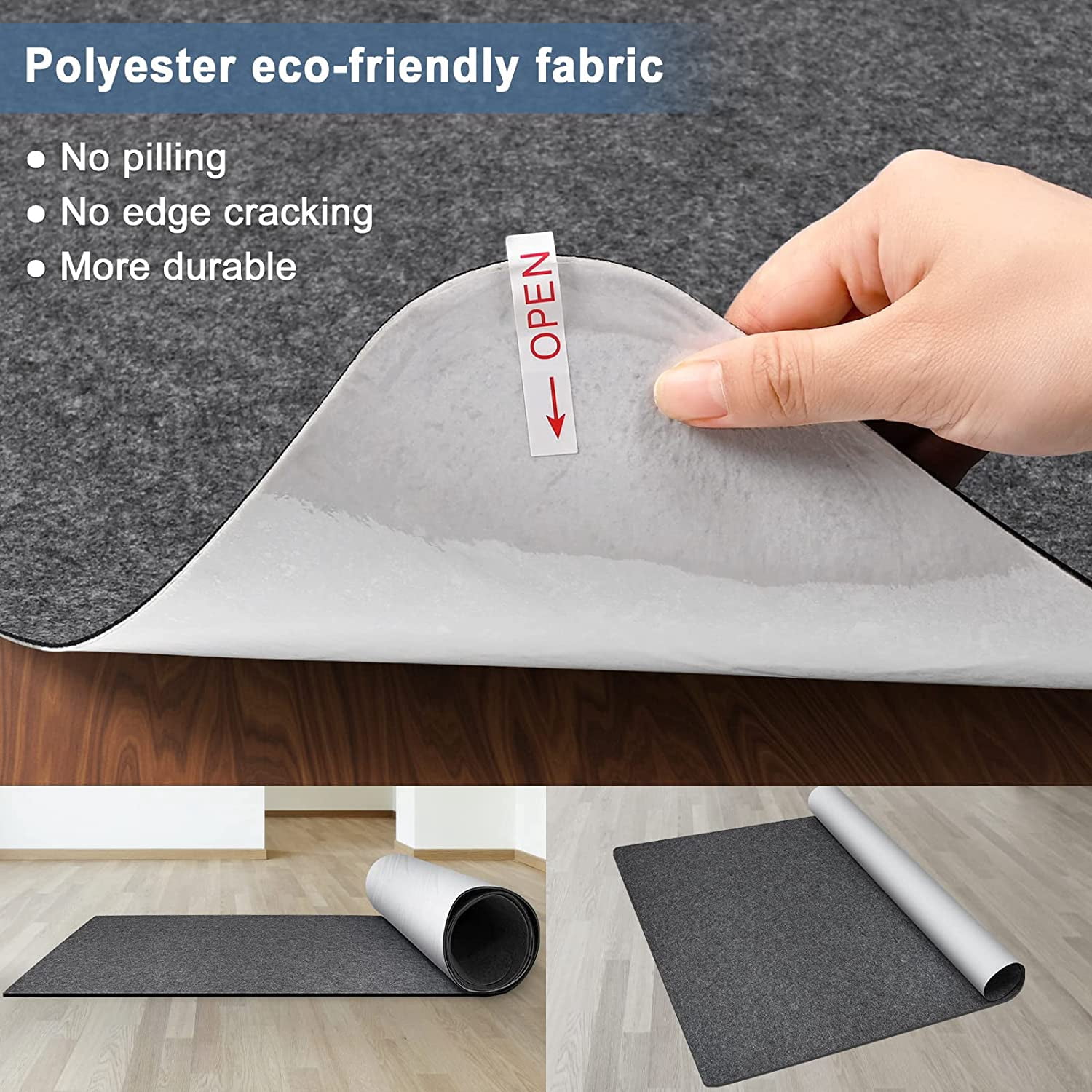 Chair Mat for Hardwood Floor,55" x 35"Office Chair Mats,Floor Protector For Desk Chair,Dark Grey