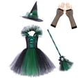 thumbnail image 3 of Kids Witch Outfit Tulle Dress Girl Halloween Outfit Outfit Evil Queen Halloween Outfits for Kids Halloween Outfit Dress Up 4-5 Years, 3 of 8