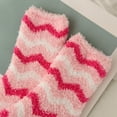 thumbnail image 6 of Slipper Socks Women - Colorful Warm Fuzzy Crew Socks Cozy Soft for Valentine's Day Pink Heart Pattern Home Sleeping Socks(G), 6 of 6