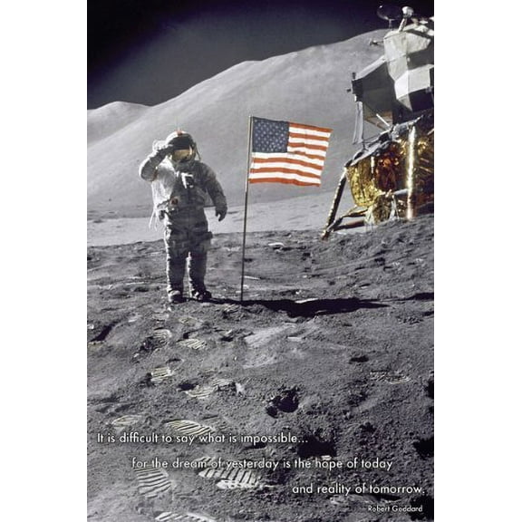 AmeriMoon Landing 36x24 Poster