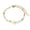 B, variant on Stainless Steel Double Chain Initial Bracelet Letter N,Gold Tone Layered Style for Girls,Adjustable Chain with Bead Detail,Personalized Gift Accessory Idea