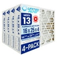 thumbnail image 1 of 16x25x4 MERV 13 Pleated Furnace Filters (Actual Size 15-1/2 x 24-1/2 x 3-5/8) Clean, Healthy Air - High Efficiency, Home Climate Control HVAC Filters - Made in Canada - Case of 4, 1 of 8