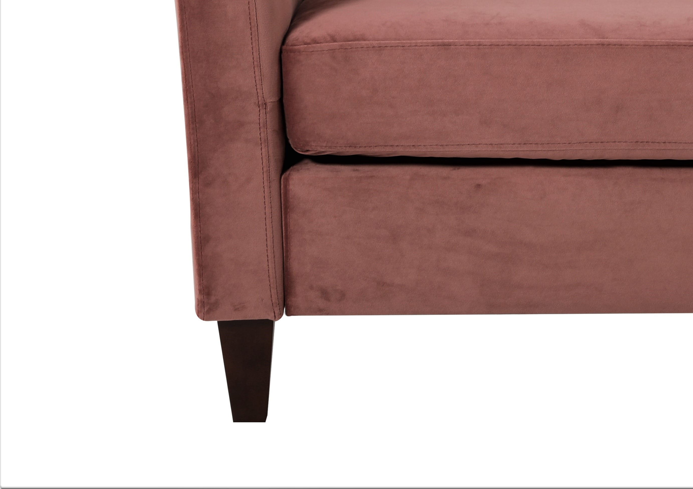 Uspridefurniture Lisette 33.07'' Velvet Square Armchair, Pink