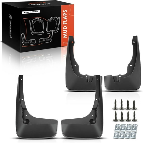 A-Premium Set of 4PCS Mud Flaps Splash Guards Mudguards Mudflaps with Hardware Accessories Compatible with Toyota Prius, 2004-2009, Hatchback, 1.5L, Black, Front and Rear (Driver & Passenger Sides)