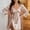 Beige, variant on MGDXOX Women's Satin Robe Set 2 Piece Silk Pajamas Sets Lace Cami Nightgown with Kimono Robes Fashion Nightwear White M
