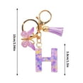 thumbnail image 3 of Iumwxz Fall Decor Initial Letter Keychains for Women Tassel Purple Cute Car Keychain for Wallet Backpack Bag home decor christmas clearance outdoors indoor, 3 of 4