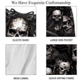 thumbnail image 4 of luoweisi Men's Beach Shorts Quick Dry Swim Trunks with Mesh Lining Skull M, 4 of 5