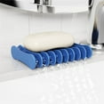thumbnail image 3 of 3 PCS Soap Dishes Soap Holder Silicone Draining Tray for Shower Bathroom Kitchen White, 3 of 7