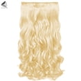 thumbnail image 3 of PULLIMORE 24 inch Clip in Hair Extensions Wavy Curly Wig Synthetic Hair pieces for Women, 3 of 7