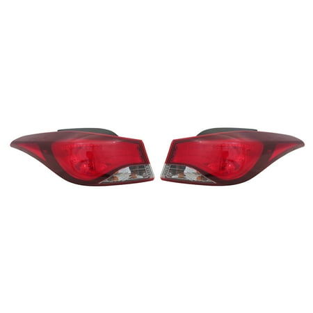 03 Hyundai Elantra Tail Light NEW PAIR OF OUTER TAIL LIGHTS FIT HYUNDAI ELANTRA 2016 HY2805131 HY2804131 92401-3Y500 924013Y500 92402-3Y500 924023Y500 ()