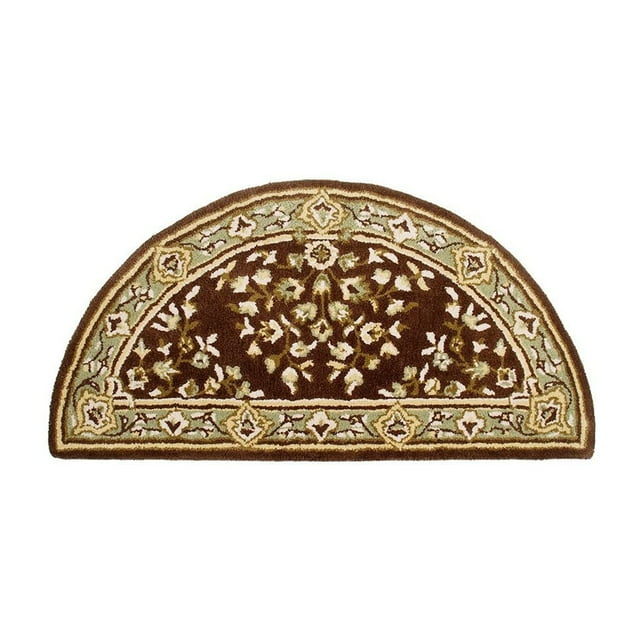 Minuteman International Tapis de Cheminée Oriental Demi-Rond, Café