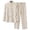 Khaki, variant on Men's Traditional Mandarin Collar Linen Outfit â Long Sleeve Tang Suit with Buttons â Relaxed Fit Casual Wear for Spring Summer â Sizes M-XXXXXL