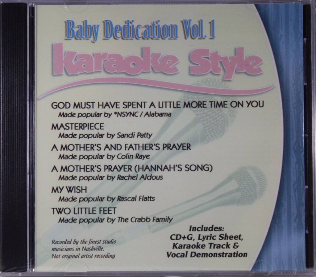 Baby Dedication Volume 1 Daywind Christian Karaoke Style NEW CD+G 6