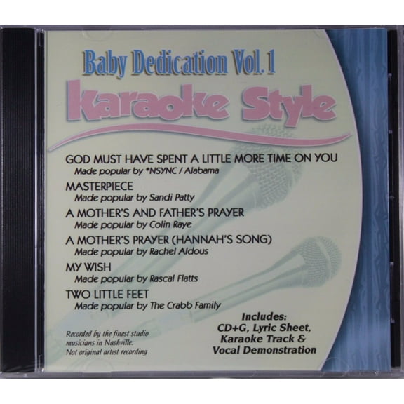 Baby Dedication Volume 1 Daywind Christian Karaoke Style NEW CD G 6 Songs