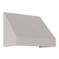Awntech 3.375 ft New Yorker Fixed Awning Acrylic Fabric, Gray