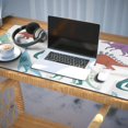 thumbnail image 3 of Long Mouse Pads for Desk,Colorful Dinosaurs Rainbow Pattern Desk Mats on Top Of Desks, Desk Mouse Pad Extra Large with 3mm Non-Slip Base and Stitched Edge for Gaming,Office,Work,Home 35.4"x15.7", 3 of 6