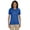 Blue, variant on Womens Four Button Placket Side Vent Polo Shirt Womens Tops & T-Shirts Womens Blouses, Style 437W