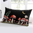 thumbnail image 5 of Seasonal Floral Mushroom Throw Pillow Cover,Rural Summer Starry Moon Nights Rectangle Decorative Pillow Case Protector Soft Cushion Cover Lumbar Pillowcase for Couch Sofa Bedroom Car Decor 16x24 Inch, 5 of 8