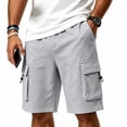 thumbnail image 2 of Sewkxo Mens Casual Sweat Shorts Drawstring Elastic Waist Athletic Workout Gym Jogger Shorts with 4 Pockets,Light Gray S, 2 of 7