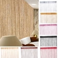 thumbnail image 2 of Willstar Door String Curtain Rare Flat Silver Ribbon Strings Strip Wall Panel Thread Fringe Window Panel Room Divider Cute Strip Tassel Screen Strings Strip for Wedding Coffee House Restaurant Décor, 2 of 10