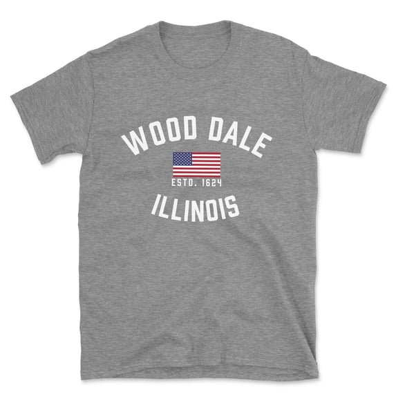 Wood Dale Illinois Patriot Men's Cotton T-Shirt