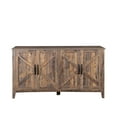thumbnail image 5 of Hassch Farmhouse Buffet Sideboard, Kitchen Storage Cupboard Coffee Bar Station with 4 Doors and Adjustable Shelves, Accent Console Cabinet, 59.06"L x 15.75"W x 31.5"H, Espresso, 5 of 9