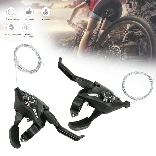 WAKE Bicycle Shifter Brake MTB Road Bike Riding Cycling Disc Brake Levers with Shift Cable3X7 21 Speed Walmart