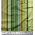 thumbnail image 1 of Soimoi Green Moss Georgette Fabric Vertical Stripe Print Sewing Fabric Yard 42 Inch Wide, 1 of 3
