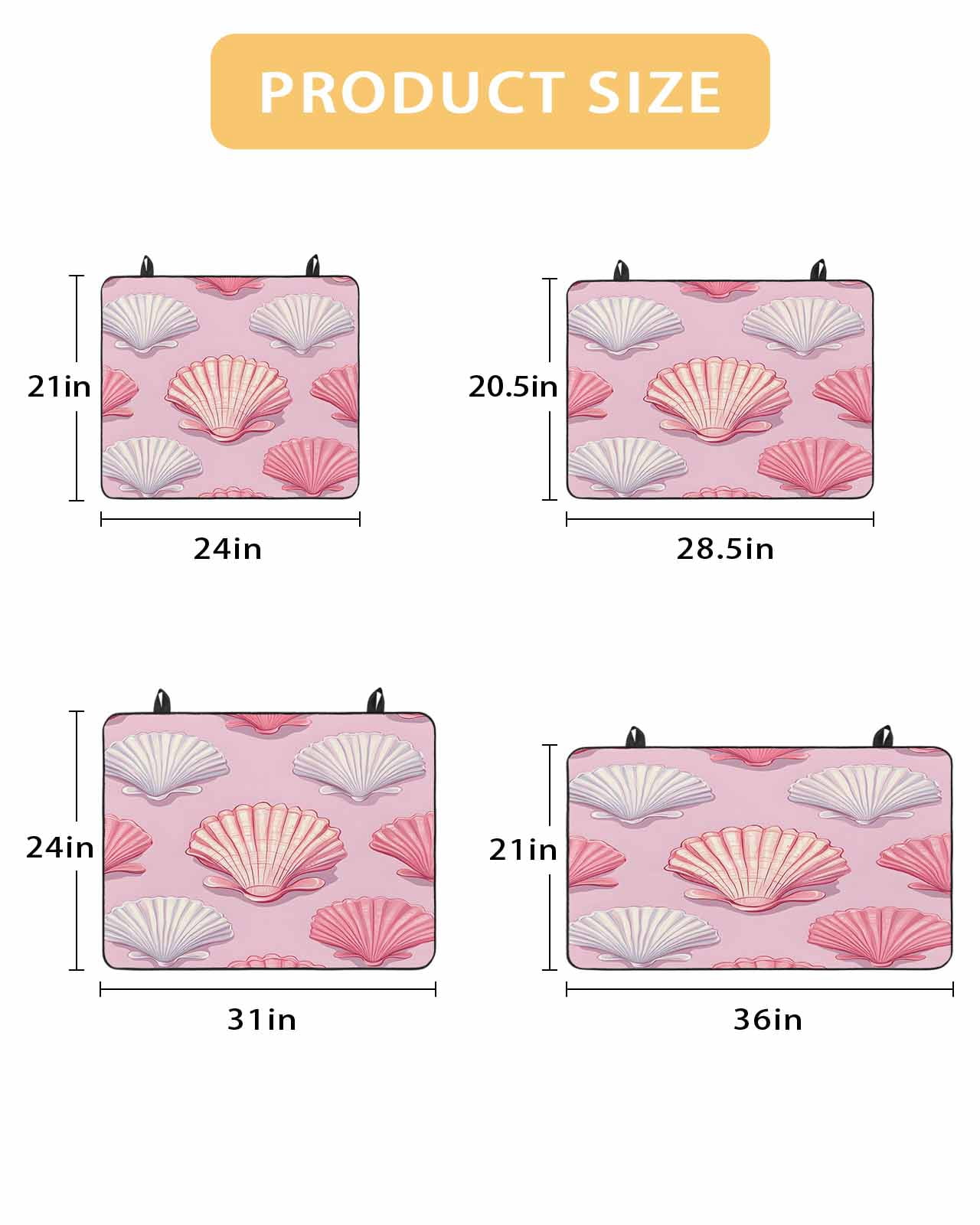 nqOlkjepod Large Induction Cooktop Protector Mat 36"x21", Pink Shell Coastal Stove Top Covers for Electric Stove, Ocean Summer Beach Nautical Stove Burner Cover Mats, Glass Top Stove Cover