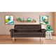 thumbnail image 1 of Sofá Cama Makora Salam con Memory Foam Color Chocolate Lino Respaldo Reclinable de 3 Posiciones, 1 of 7