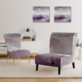 thumbnail image 3 of Designart "Midnight At The Lake II Amethyst And Grey" Upholstered Shabby Chic Accent Chair - Arm Chair, 3 of 5