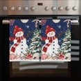 thumbnail image 2 of Navy Blue Christmas Kitchen Towels Set of 4, Water Absorbent Dish Towel, Snowman Xmas Tree Coastal Snowflake Starfish Decorative Hand Towels - Quick Drying Cloth for Cooking Baking, 18x28 Inch, 2 of 8
