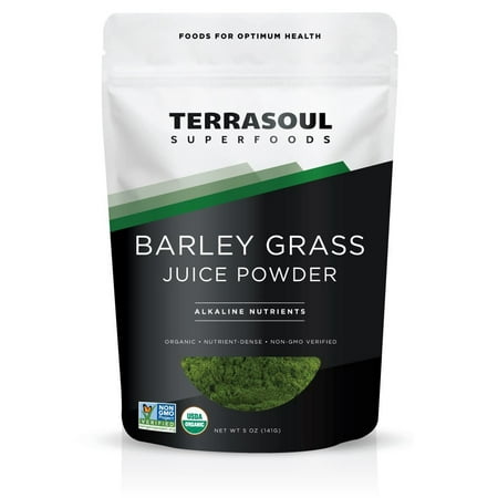 - Terrasoul Superfoods Organic Barley Grass Juice Powder, 5.0 Oz