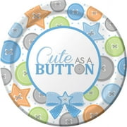 Cute as a Button Boy Dessert Plates, 8-Pack
