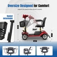 thumbnail image 4 of ROBTWOK 4-Wheel Folding Mobility Scooter for Seniors & Adults, 15 Miles Long-Range, Heavy-Duty 330 lbs Loading Capacity, Compact Travel Design with Removable Battery, 4 of 9