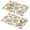 Pioneer Flower Floral-1, variant on Placemat, Pioneer Flower Floral Print Pattern Place Mats Table Mat Set Of 2, PVC Washable Placemats for Party Kitchen Dining Decoration, 18x12 Inch, Fade Resistant