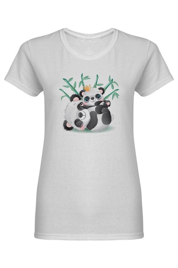 Little Panda Family Shaped T-Shirt Women -Image by Shutterstock, Female Medium