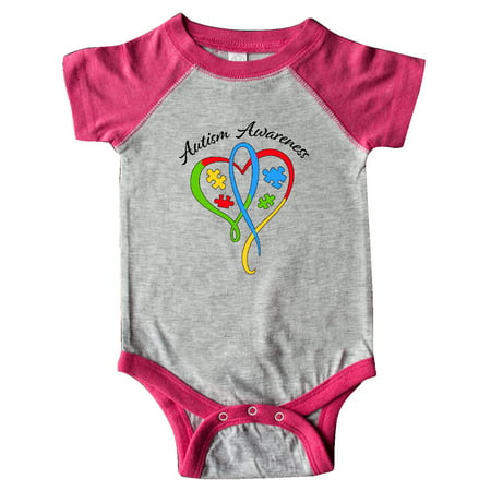 

Inktastic Autism Awareness Heart Ribbon and Puzzle Pieces Gift Baby Boy or Baby Girl Bodysuit