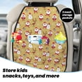 thumbnail image 5 of Xecao Cute Santa and Reindeer Pattern Car Seat Back Protector 2 Pack Large Capacity Pocket, Kick Mats Back Seat Protector, 5 of 8