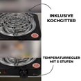 thumbnail image 4 of Estufa EléCtrica Premium Individual 1000W-5 Niveles de Potencia Estufa EléCtrica SóLida Superior Individual para Oficina, en el Camino y Enchufe de la UE para el Hogar, 4 of 5