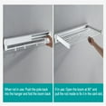 Foldable Clothes Drying Rack, Wall Mounted Collapsible Clothes Hanger