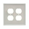 Country Fair Double Duplex Wall Plate, Wall Lighting, Light Switches and Socket Plates, Nickel