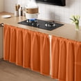 thumbnail image 5 of Roiihwy Cabinet Curtains Sink Skirt for Bathroom, Dust Proof Short Curtains for Kitchen Shelves Wall Panel Hanging Doorway Closet Storage Room, Dishwasher Curtain Cover, Orange, 5 of 6