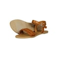 thumbnail image 4 of Women Metallic /LeatheretteWoven Open Toe Flat Sandal 18471, 4 of 6