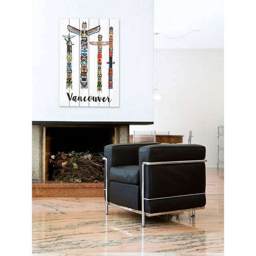 Marmont Hill "Vancouver Totems" by Molly Rosner Painting Print on White Wood