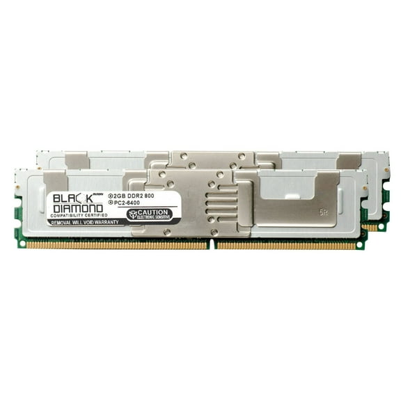 4GB 2X2GB Memory RAM for Apple Xserve 2.8GHz Quad-Core Xeon (MA882LL/A) DDR2 FBDIMM 240pin PC2-6400 800MHz Black Diamond Memory Module Upgrade