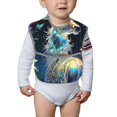 thumbnail image 4 of Bingfone Mess-Proof Baby Bib - Waterproof Bib for Baby Boy or Girl with Food Catcher Pocket, Unisex-Colorful Stained Glass Deer, 4 of 6